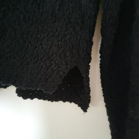 Bobeau long black oversize turtle neck  slouchy chenille knit - Picture 5 of 5